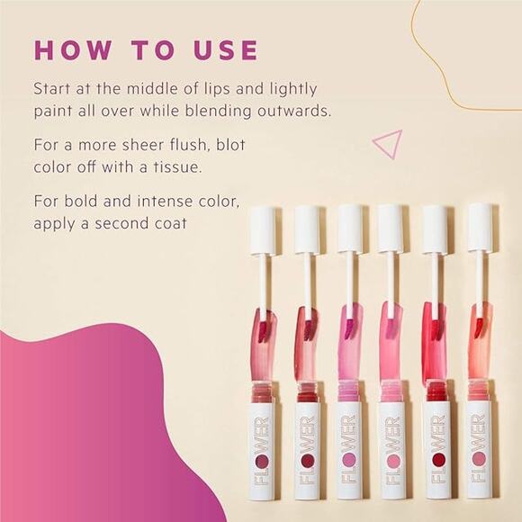 FLOWER BEAUTY By Drew Barrymore Bitten Lip Stain in SAUCY NEW - Picture 6 of 7